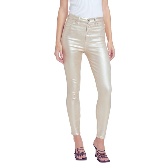 J Brand Maria Metallic Hi-Rise Skinny Jeans - Size 26 - Picture 6 of 6